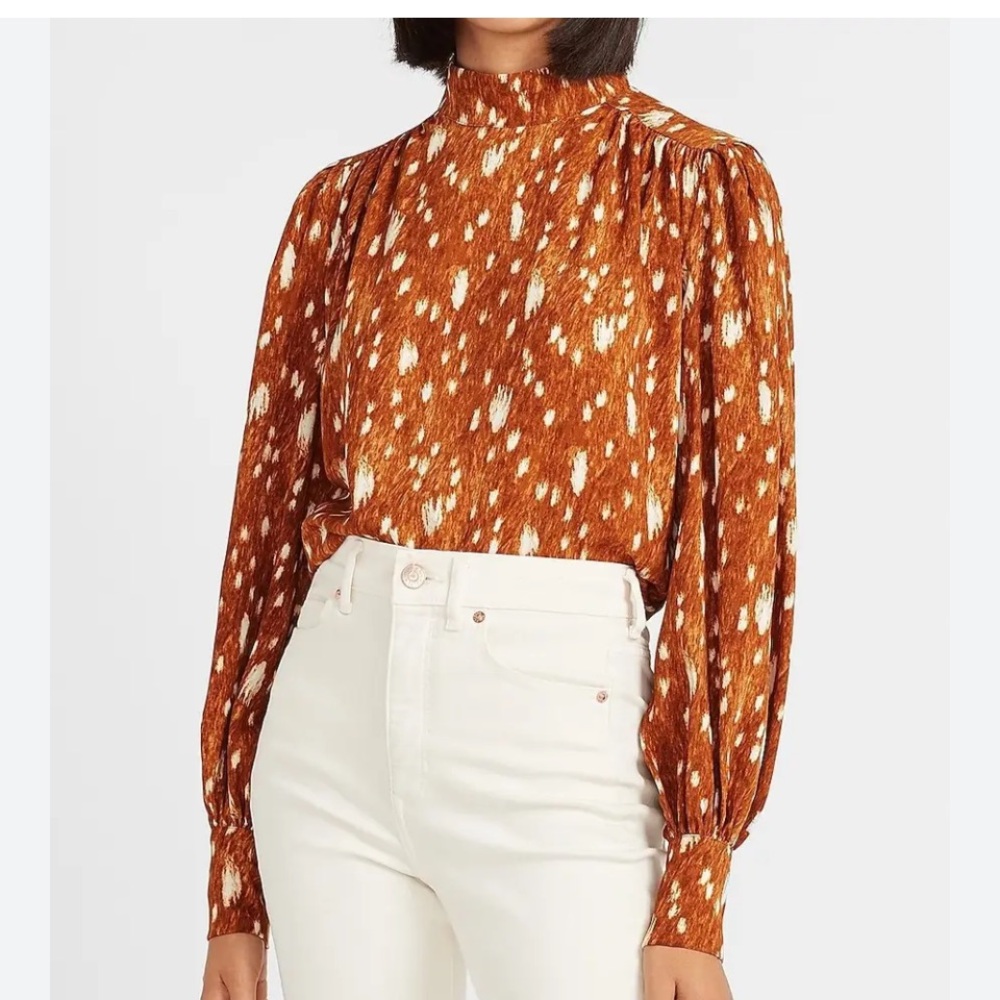 EXPRESS PATTERN PRINT PULLOVER BLOUSE (400)